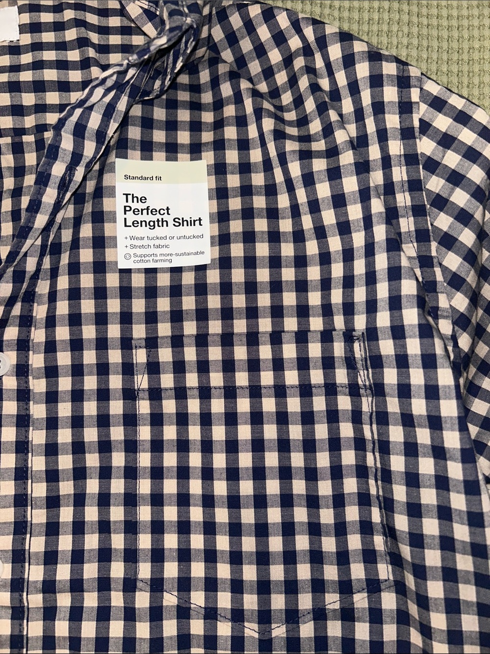Sonoma Navy & White Gingham Button-Down Shirt - Men - Picture 3 of 4